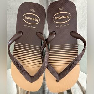 Havaianas Brown/Tan Two-Tone Flip Flops